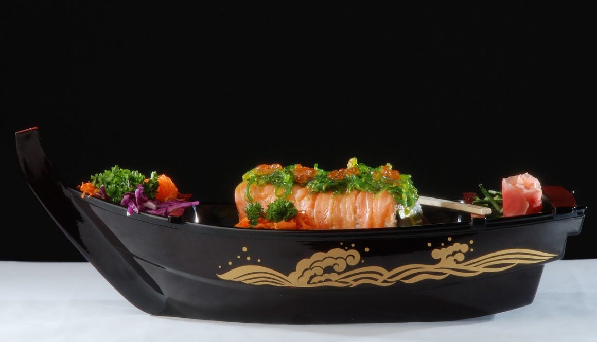 sushi boat lunch dinner seafood 1434862